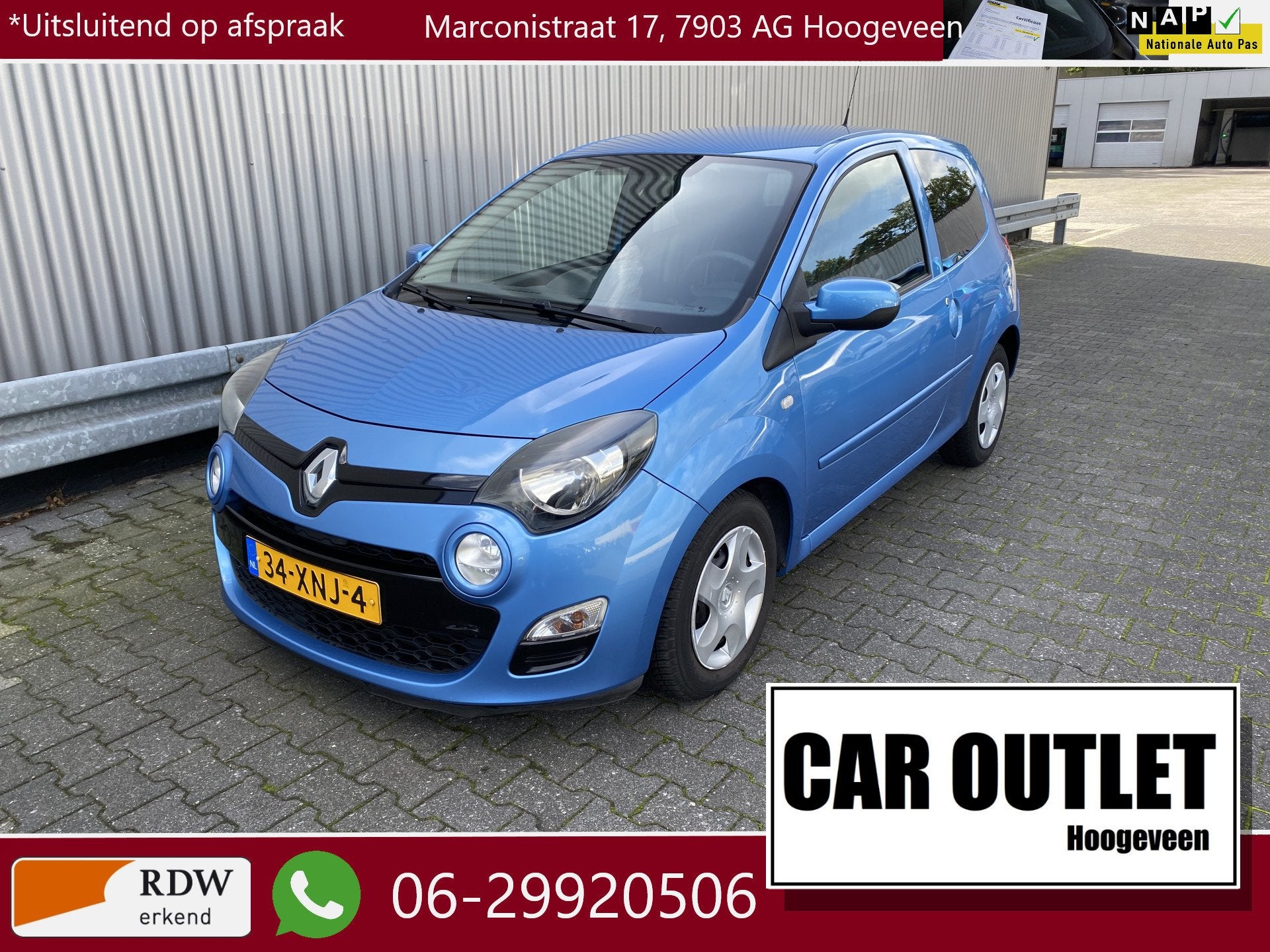 Renault Twingo 1.2 16V Collection 140Dkm.NAP, Airconditionin, Voorwielaandrijving, Gebruikt, 4 cilinders, Startonderbreker
