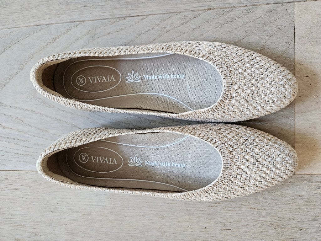 VIVAIA Tamia 2.0 ballerina's - Sand Woven - maat 38 - NIEUW, Beige, Nieuw, Vivaia, Ballerina's