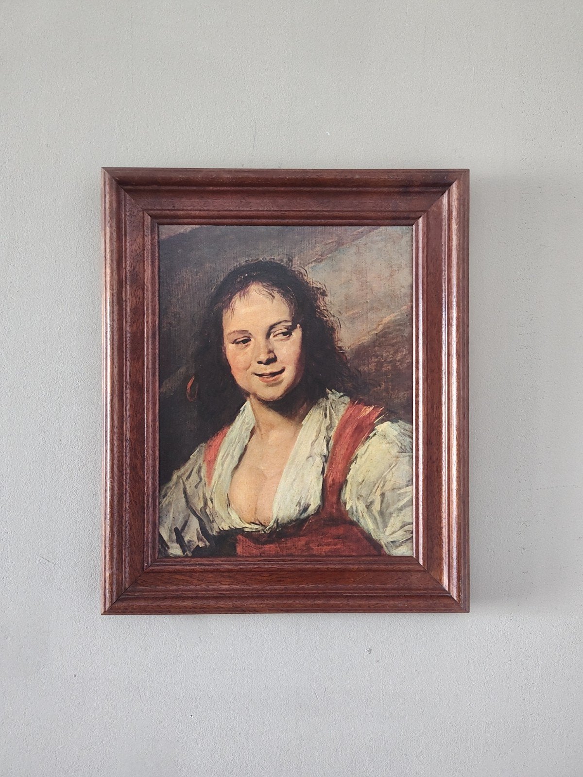 Gypsy Girl schilderij in houten lijst, Antiek en Kunst, Ophalen of Verzenden