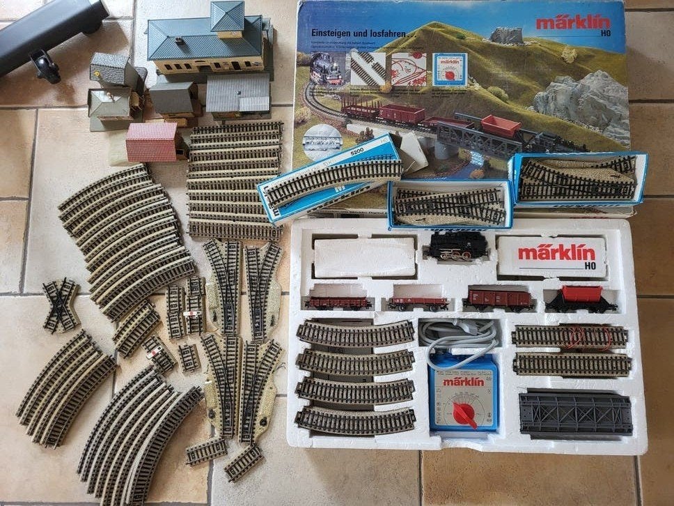 Märklin treinbaan 2905 met veel extra rails, wissels ed, Hobby en Vrije tijd, Wisselstroom, Gebruikt, Rails, Ophalen of Verzenden