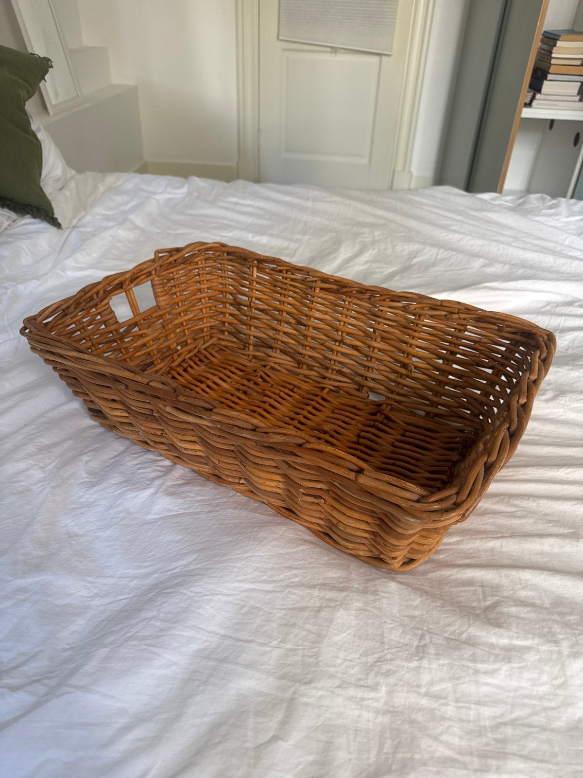 Rotan mand 60x30x15cm, Huis en Inrichting, Ophalen, Gebruikt, Gevlochten, Mand