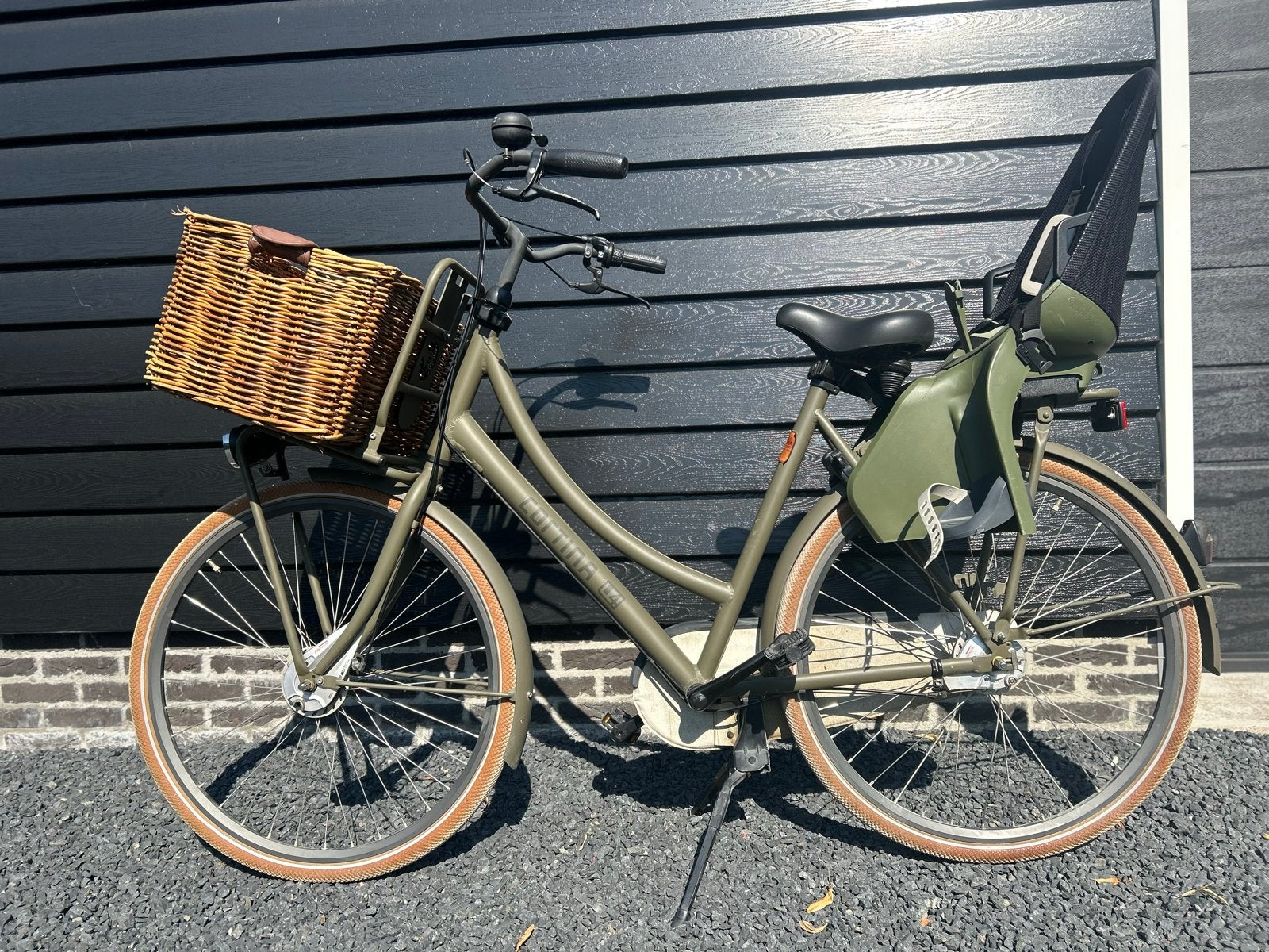 Cortina U4 Transportfiets met kinderzitje en mand, Terugtraprem, Gebruikt, Versnellingen, 50 tot 53 cm