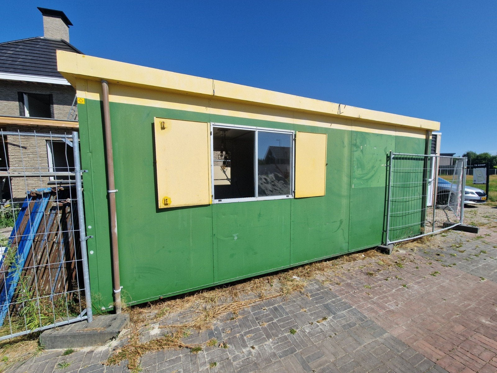 Böhmer VDC 35 bouwkeet 3x6m met toilet en keukenblok, Ophalen, Gebruikt