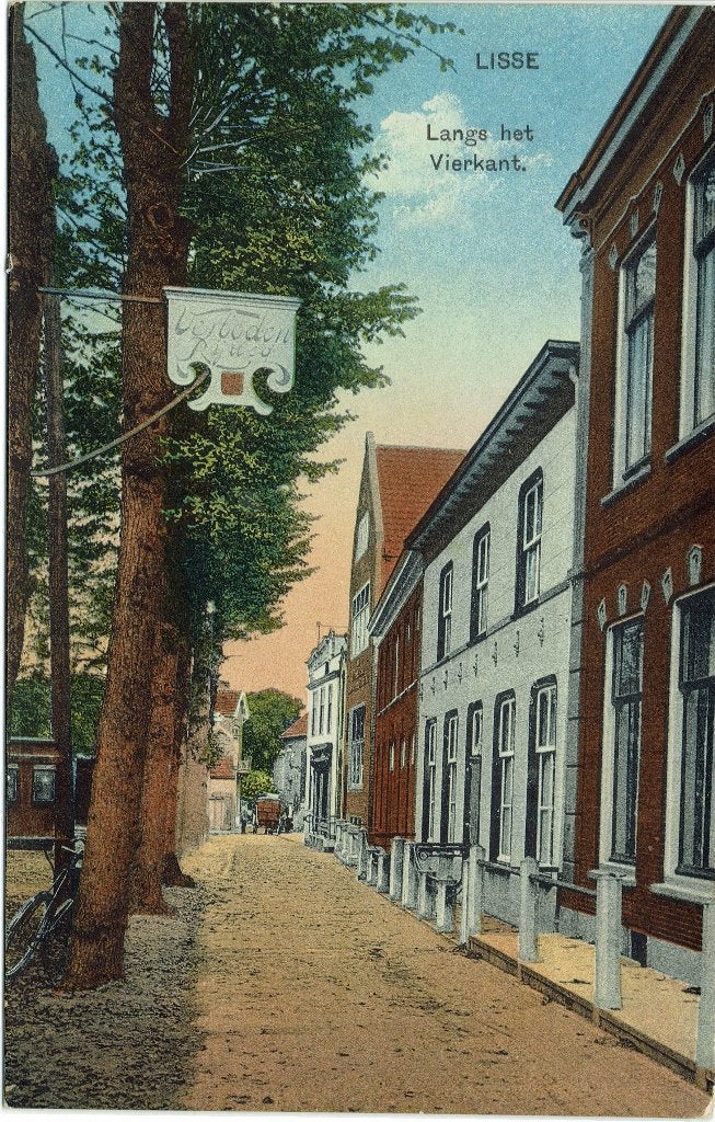 Lisse – Langs het Vierkant (Nauta 11252), Ophalen of Verzenden, Voor 1920, Ongelopen, Zuid-Holland