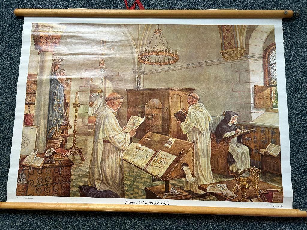 In een middeleeuws klooster, Ophalen of Verzenden, Geschiedenis