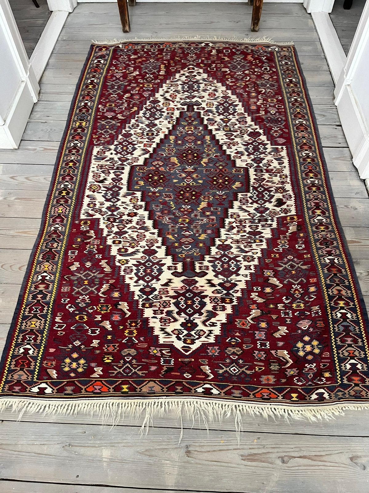 ANTIEKE KELIM KILIM TAPIJT VLOERKLEED MOOIE KLEUR KWALITEIT, Antiek en Kunst, Ophalen of Verzenden