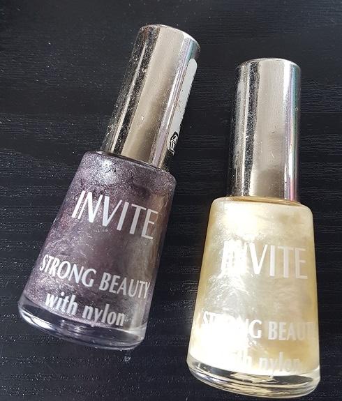 Set van 2 Invite Strong Beauty nagellakken. Nr 718 en 641, Verzenden, Zo goed als nieuw, Handen en Nagels, Make-up