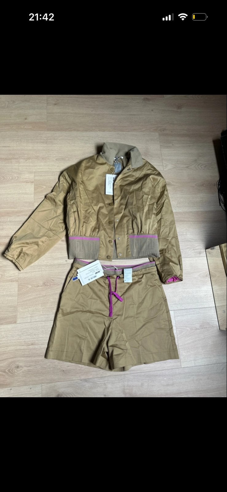 Ulli Ehrlich Sportalm set: jasje en short, Ophalen of Verzenden, Nieuw, Maat 36 (S), Beige