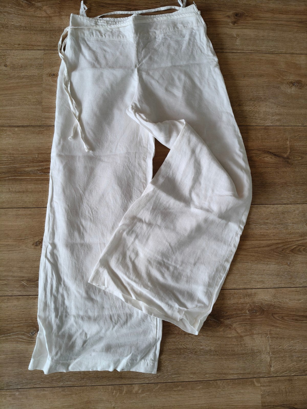 Prachtige Witte Linnen Broek Helena Hart (Maat 40), Maat 38/40 (M), Wit, Zo goed als nieuw, Lang