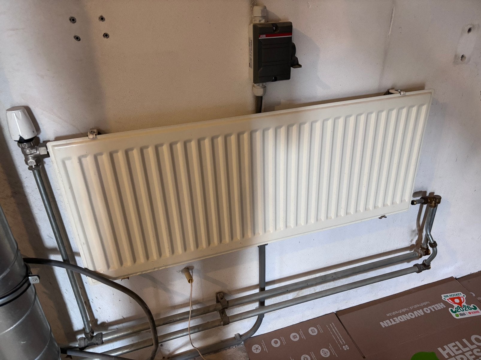 Enkele radiator 100x40, Doe-het-zelf en Verbouw, Verwarming en Radiatoren, Ophalen, 30 tot 80 cm, Radiator, Zo goed als nieuw