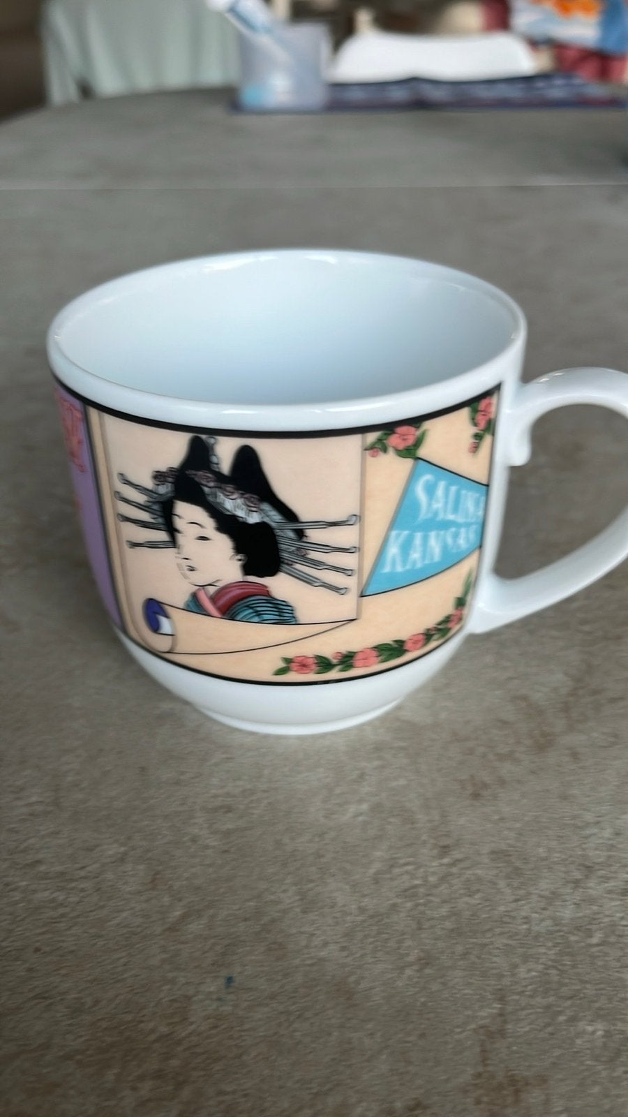 Cha Cult Tea Mug met Japans design - Prachtige kleuren, Huis en Inrichting, Aziatisch, Overige merken, Keramiek, Zo goed als nieuw