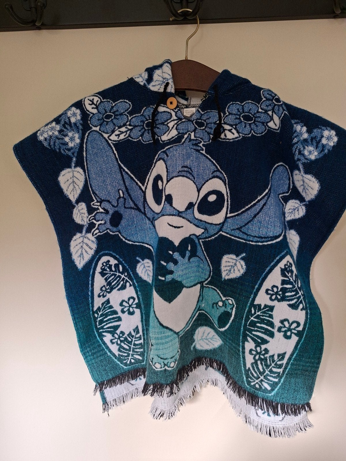Handgemaakte Ecuador Alpaca Poncho . Disney $titch ., Kleding | Dames, Ophalen of Verzenden, Zo goed als nieuw, Blauw
