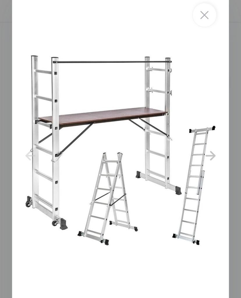 Multifunctionele Ladder  Steiger  Bouwsteiger Kamersteiger, Ophalen of Verzenden, Nieuw, Opvouwbaar of Inschuifbaar, Minder dan 2 meter