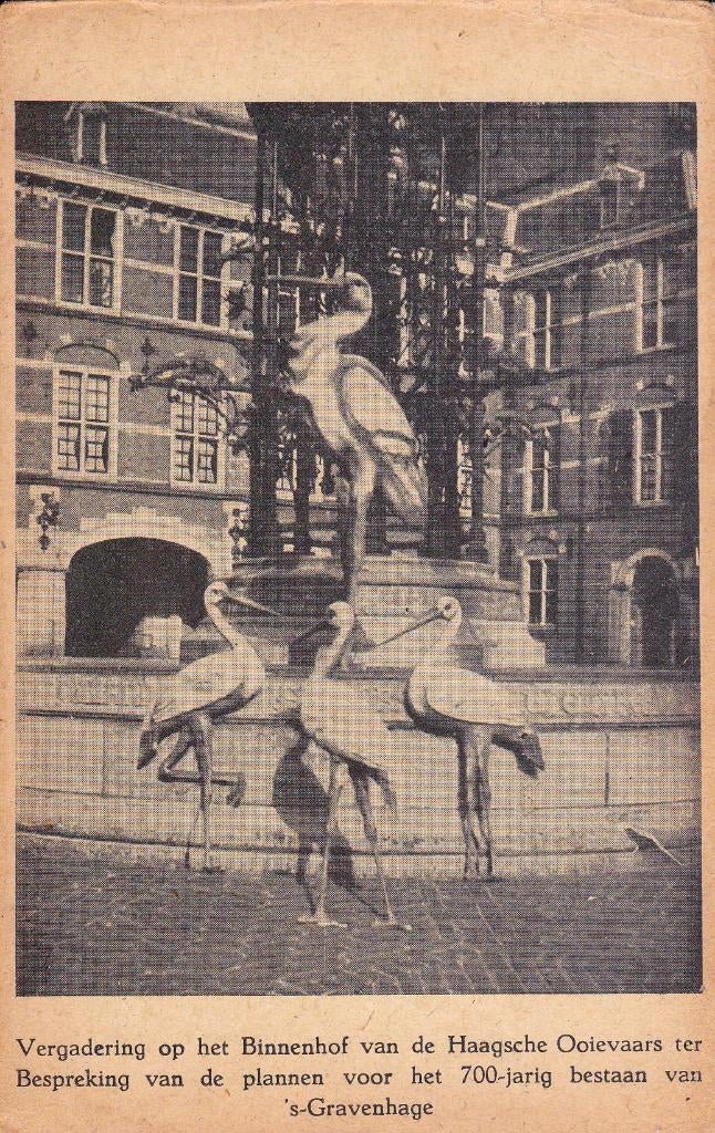 07504 's Gravenhage - Ooievaars op het Binnenhof - 1948, Verzenden, 1940 tot 1960, Ongelopen, Zuid-Holland