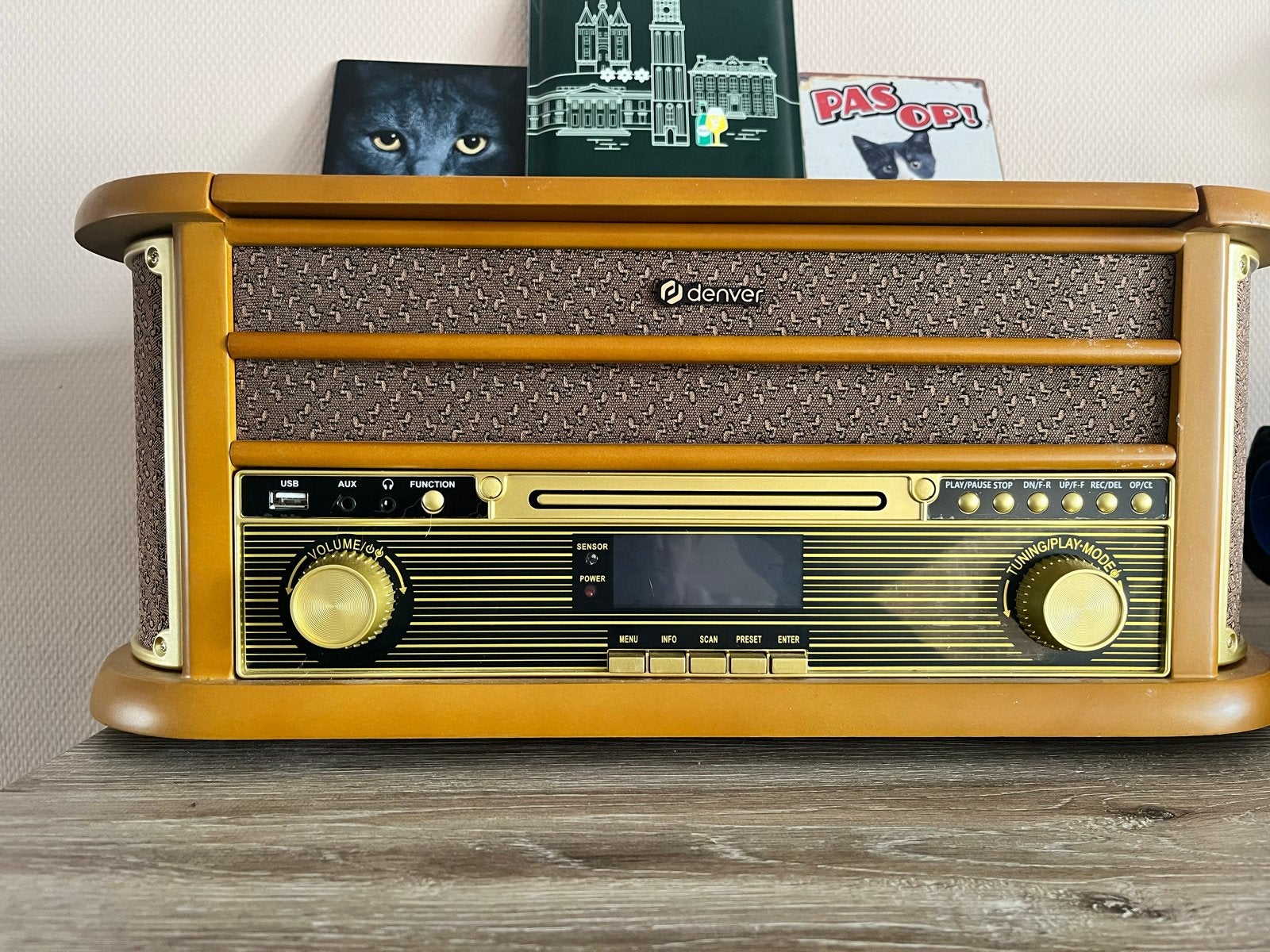 Denver Radio, CD, Cassette & Platenspeler met DAB+, Ophalen of Verzenden, Gebruikt, Platenspeler, Overige merken