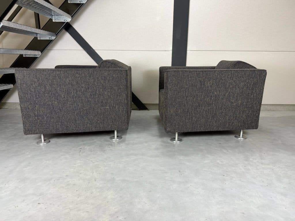 Design on Stock Blizz fauteuils - antracietgrijze stof, Design on Stock, 75 tot 100 cm, 100 tot 125 cm, Pode Harvink Leolux Montis Label