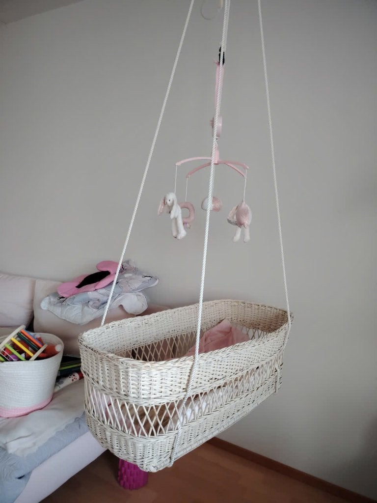 Witte rotan mand voor baby of speelgoed - Nieuwstaat, Kinderen en Baby's, Ophalen of Verzenden, Nieuw