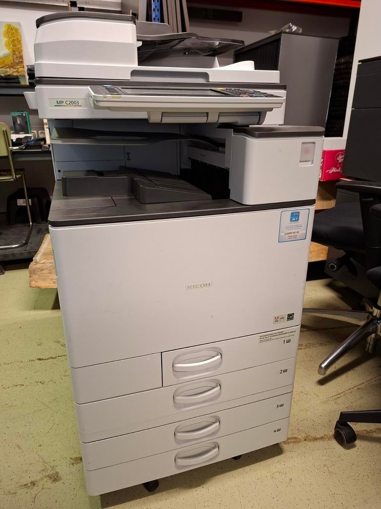 Ricoh MP C2003 A4 A3 printer scanner 4 lades, Computers en Software, Printers, Ophalen, Gebruikt, All-in-one, Ricoh