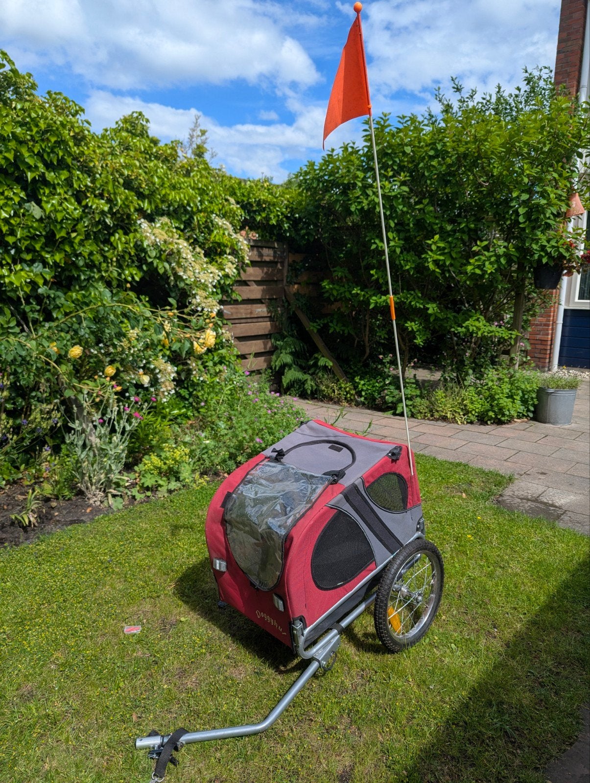 Honden fietskar, Ophalen, Gebruikt, Hondenkar