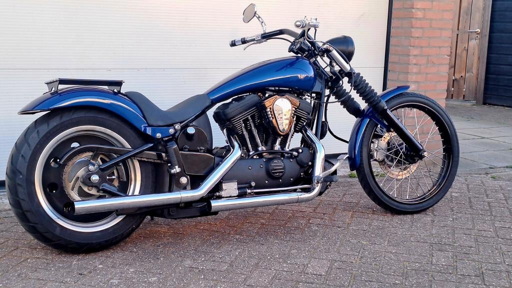 Harley Davidson softail custom1200 eigenbouw kenteken, Motoren, Motoren | Harley-Davidson, Particulier, Chopper, 2 cilinders, Ophalen