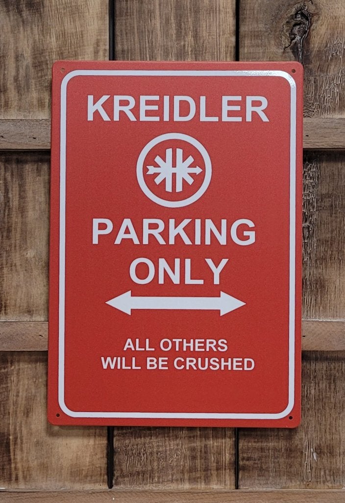 Kreidler parking only reclamebord van metaal wandbord deco, Ophalen of Verzenden, Nieuw, Auto's