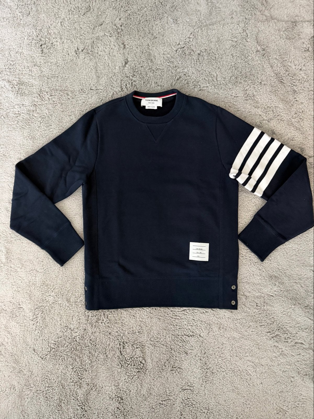 Thom Browne Klassieke Blauwe Sweatshirt - Maat XA, Ophalen of Verzenden, Zo goed als nieuw, Maat 46 (S) of kleiner, Blauw