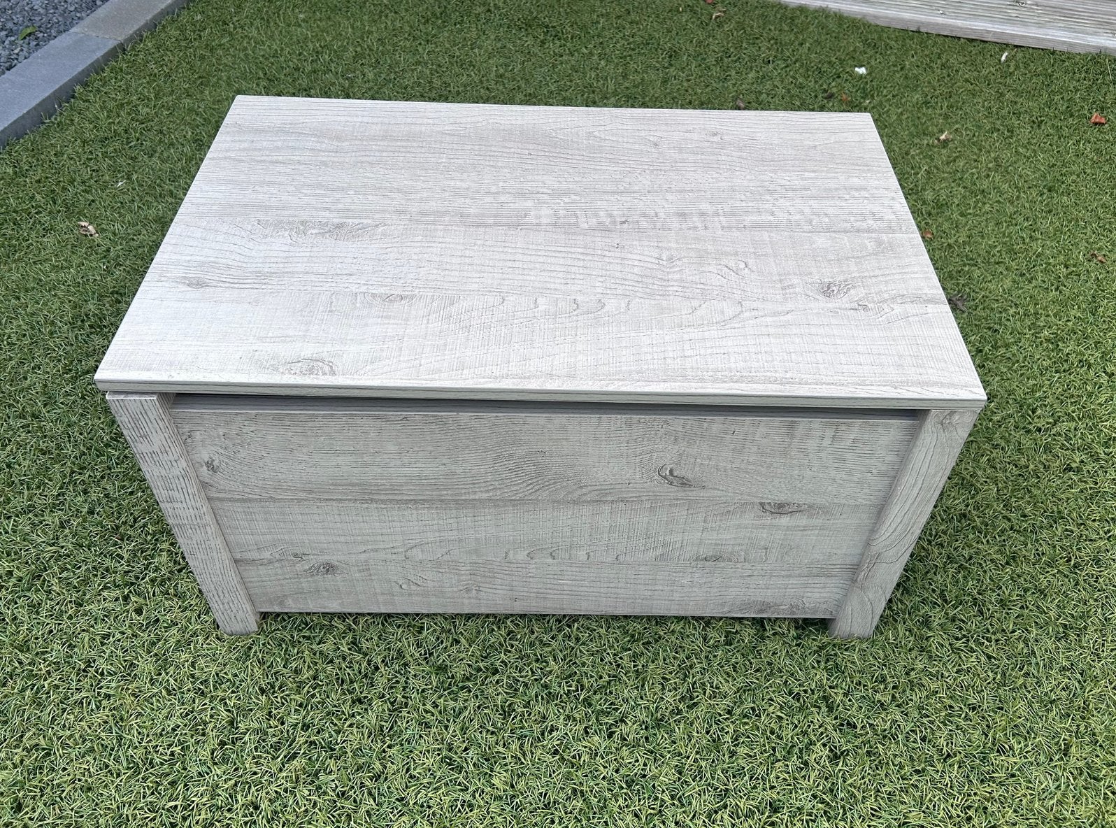 Prachtige Houten Kist Opbergkist met Gasveer Zware Kwaliteit, Ophalen, Gebruikt, 50 tot 100 cm, Minder dan 50 cm