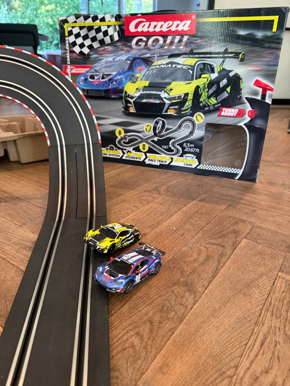 Carrera GO!!! Racebaan met looping en twee auto's, Ophalen, Racebaan, Carrera, Zo goed als nieuw