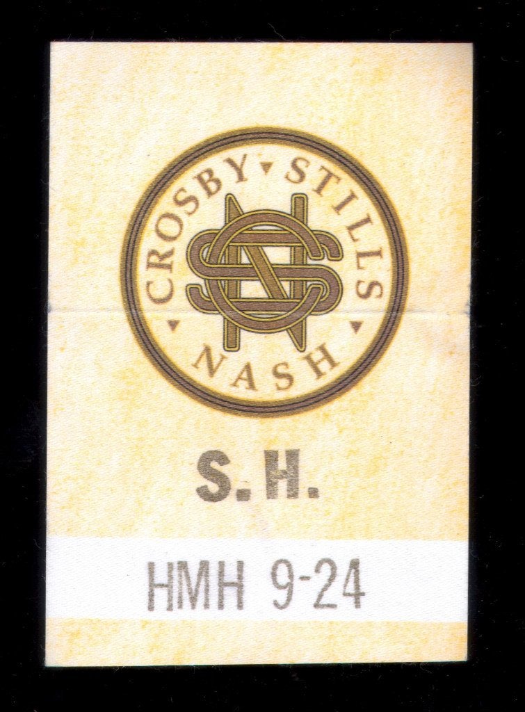 Crosby Stills Nash BACKSTAGE PASS Amsterdam 2009, Gebruikt, Ophalen of Verzenden, NvT, Foto of Kaart