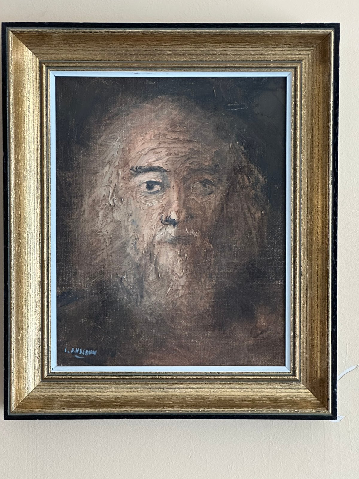 Origineel olieverfschilderij van Luc Anseeuw Bieden, Verzenden