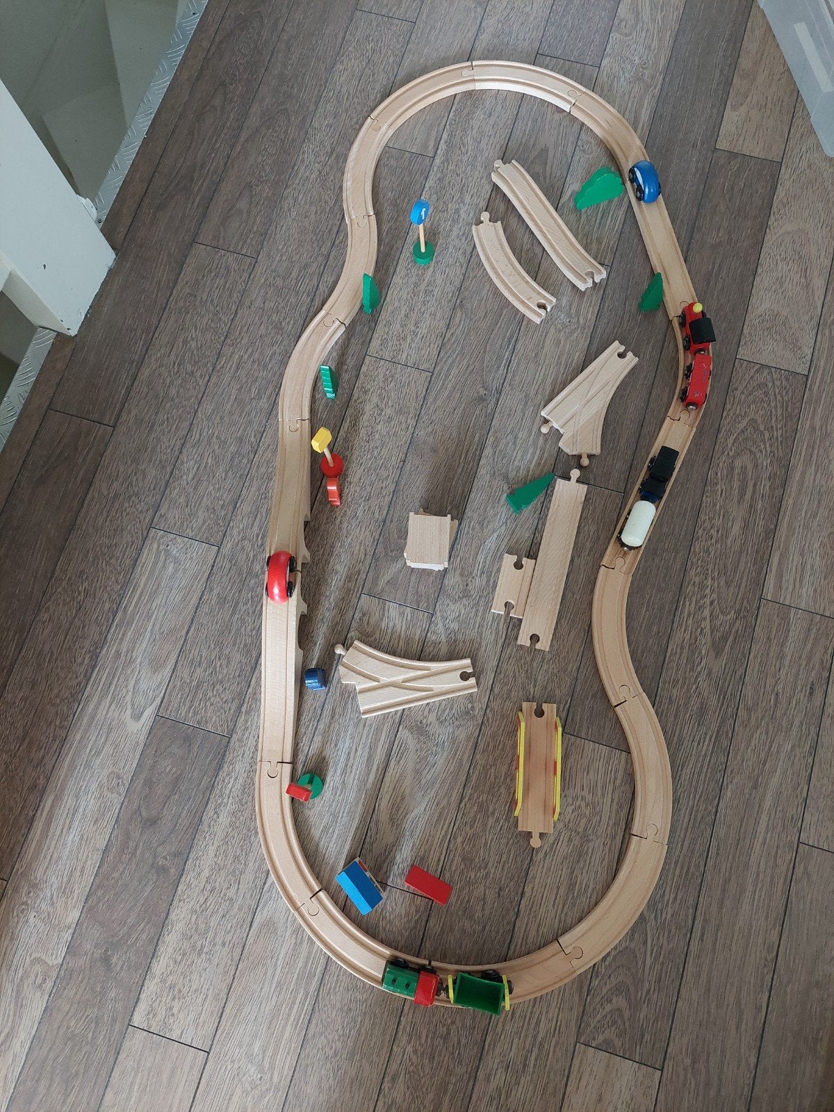Houten treinenbaan, Kinderen en Baby's, Ophalen, Gebruikt