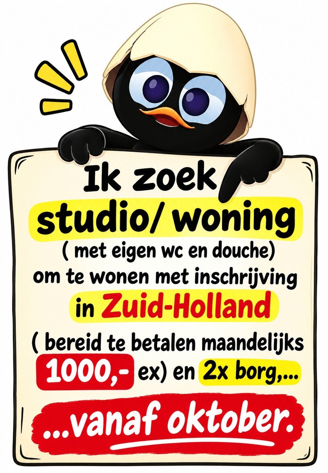 Studio opzoek, Huizen en Kamers