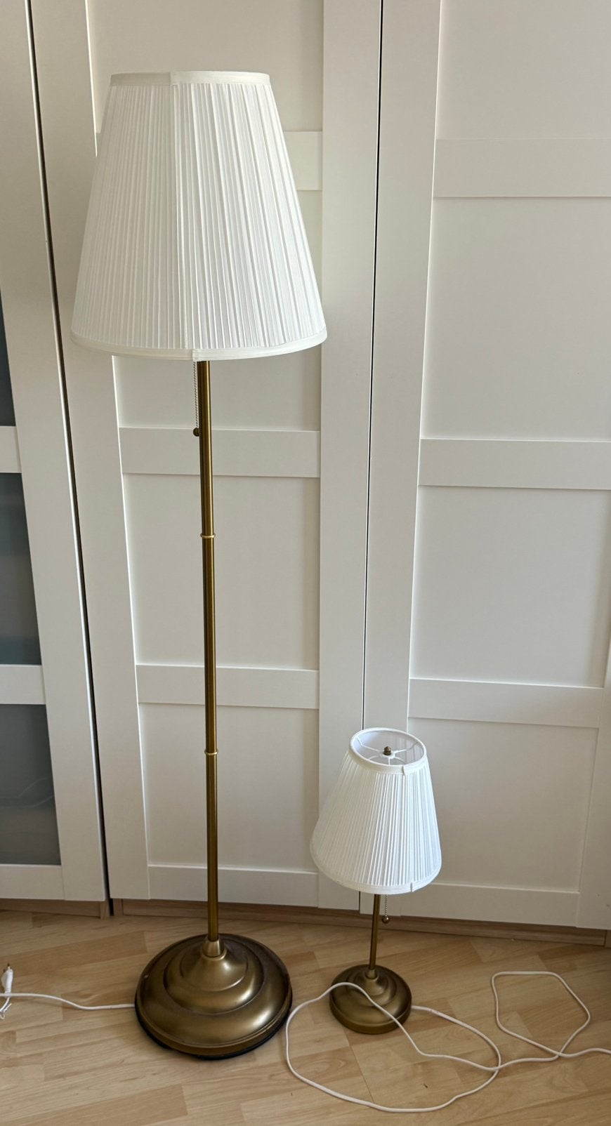 Matching vloerlamp en tafellamp, Ophalen, Zo goed als nieuw