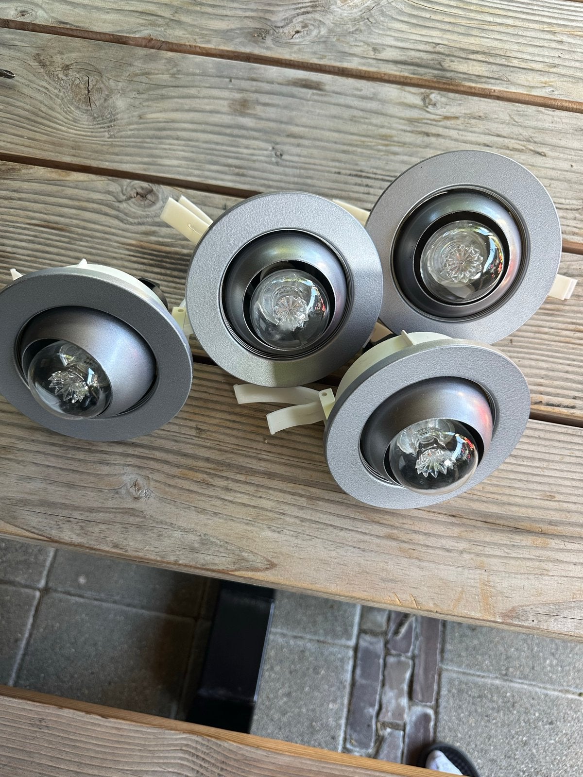 4x Massive Inbouwspot E14 met Philips LED lampen, Ophalen, Gebruikt, Dimbaar, E14 (klein)