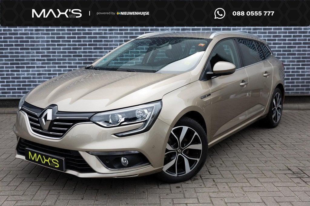 Renault Mégane Estate 1.3 TCe 140 Bose | Achteruitrijcamera, Auto's, Gebruikt, Bruin, Leder en Stof, Handgeschakeld