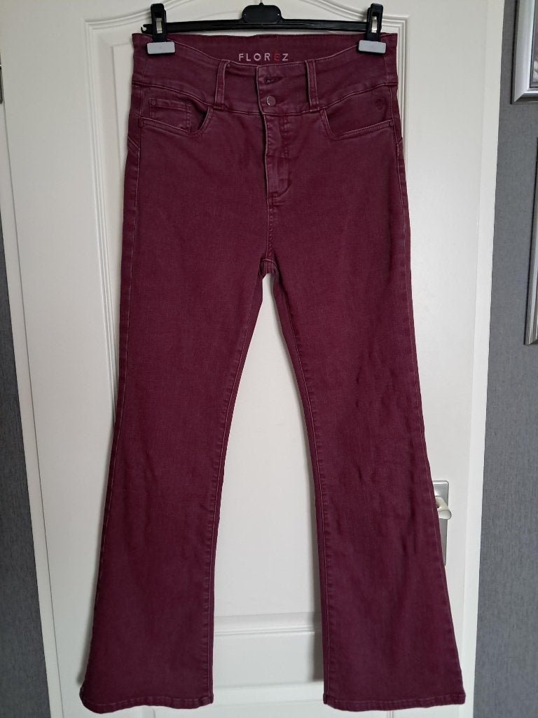Broek Florez  Flair  maat : 32 kleur : Bordeaux, Overige kleuren, Ophalen of Verzenden, Zo goed als nieuw, W30 - W32 (confectie 38/40)