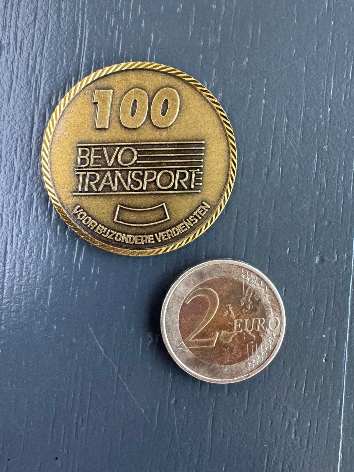 KL Coin 100 BeVo Transport, Ophalen of Verzenden, Landmacht, Nederland, Lintje, Medaille of Wings