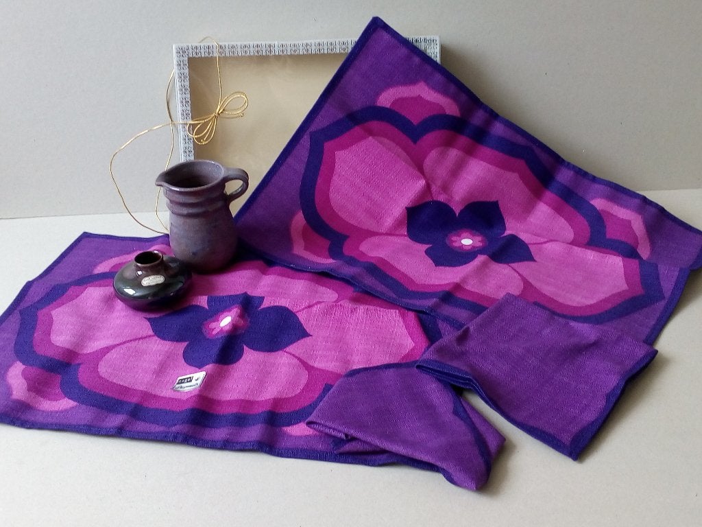 Vintage Placemats /servetten. Paarstinten., Ophalen of Verzenden