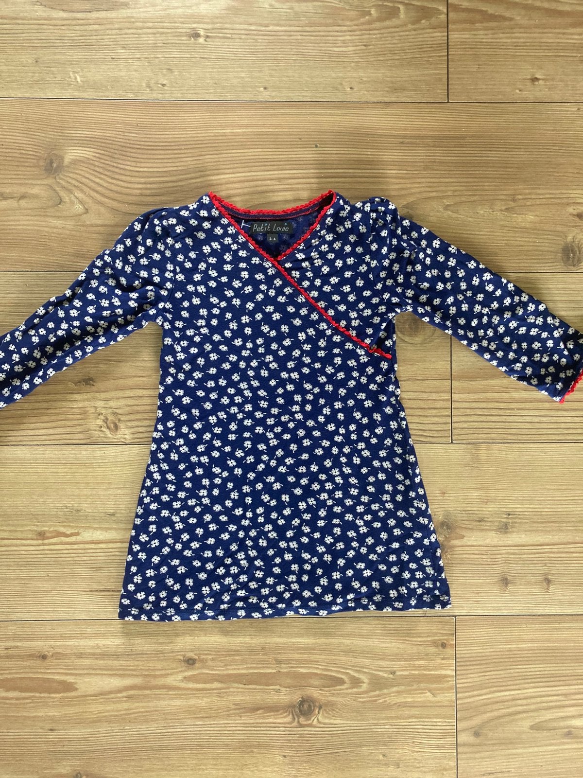 Petit Louie jurkje 98 bloemetjes 2-4 jaar, Kinderen en Baby's, Ophalen of Verzenden, Zo goed als nieuw, Meisje, Jurk of Rok