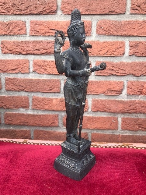 bronzen beeld, Oosterse godheid, Ophalen of Verzenden, Brons
