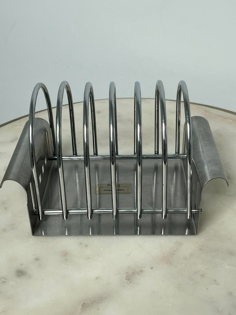 Vintage Gero Living Toastrek – Mid-Century Modern – RV, Gebruikt, Zilver, Ophalen of Verzenden, Metaal