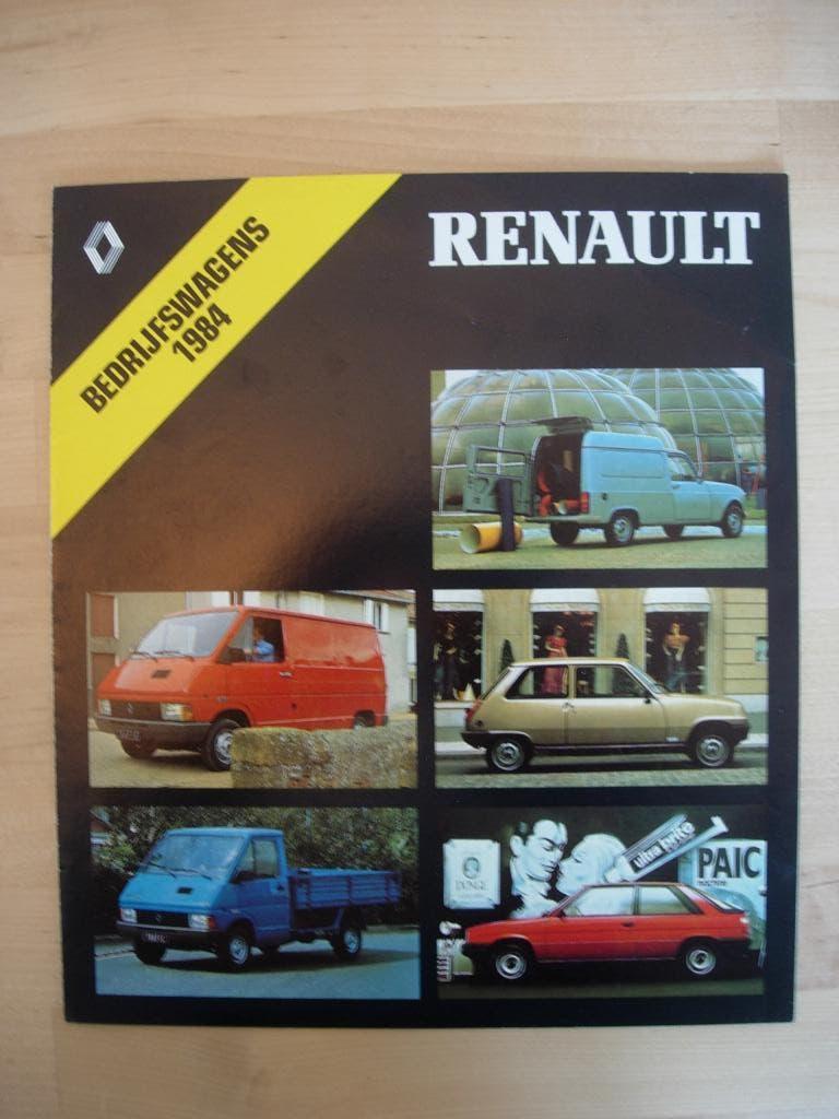 Renault 4 5 11 Trafic Bestelwagen Brochure 1984, Renault, Ophalen of Verzenden, Zo goed als nieuw, Renault
