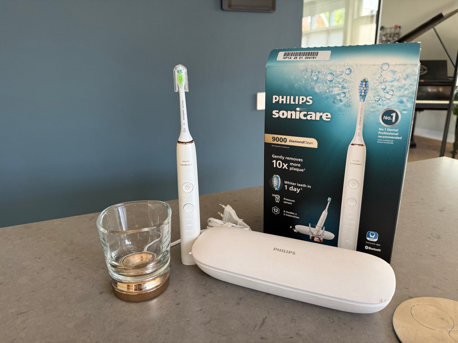 Philips Sonicare 9000 DiamondClean Elektrische Tandenborstel, Ophalen of Verzenden, Zo goed als nieuw, Mondverzorging