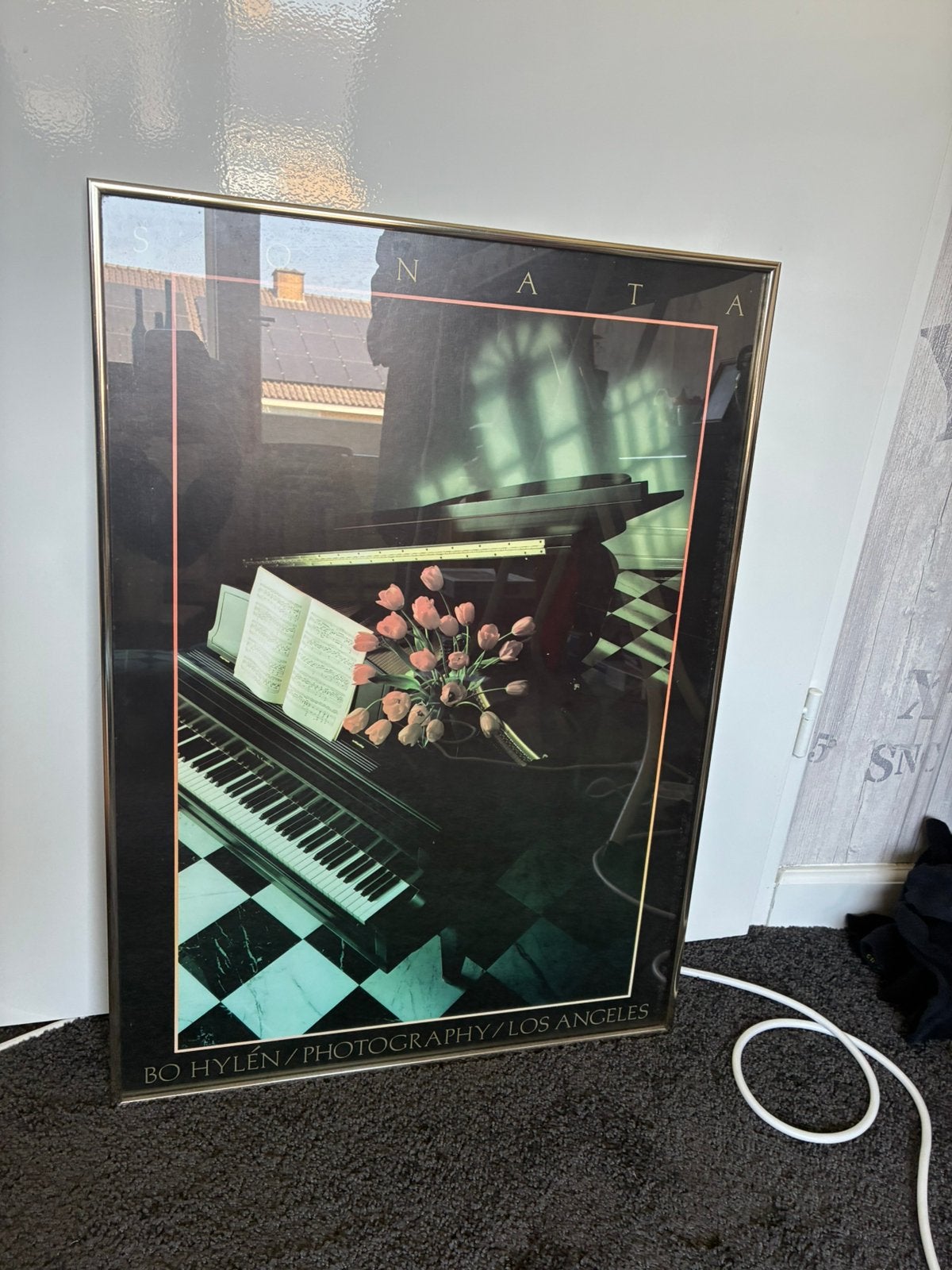 Schilderij met piano er op, Ophalen, Minder dan 50 cm, Zo goed als nieuw, Minder dan 100 cm