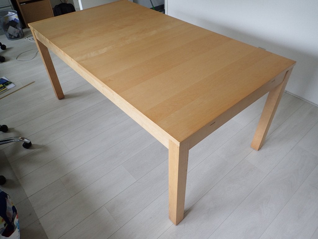 Uitschuifbare eettafel Ikea Bjursta tot 260cm lang, Huis en Inrichting, Tafels | Eettafels, Ophalen, Gebruikt, 200 cm of meer