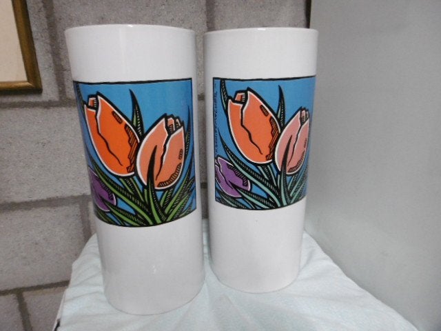 2 grote orginele Henk Schiffmacher vazen., Antiek en Kunst, Vaas, Ophalen of Verzenden, Gesigneerd, 40 cm