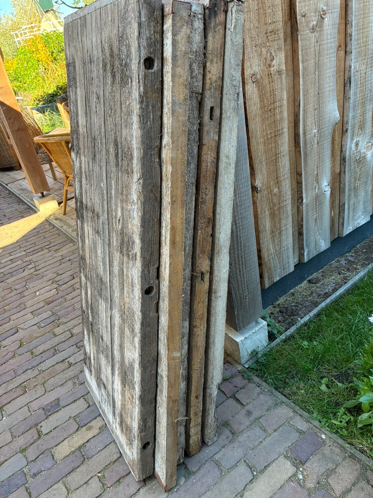 Steenschotten , 3 goede , 2 gratis erbij, Ophalen, Gebruikt, Minder dan 180 cm, Planken