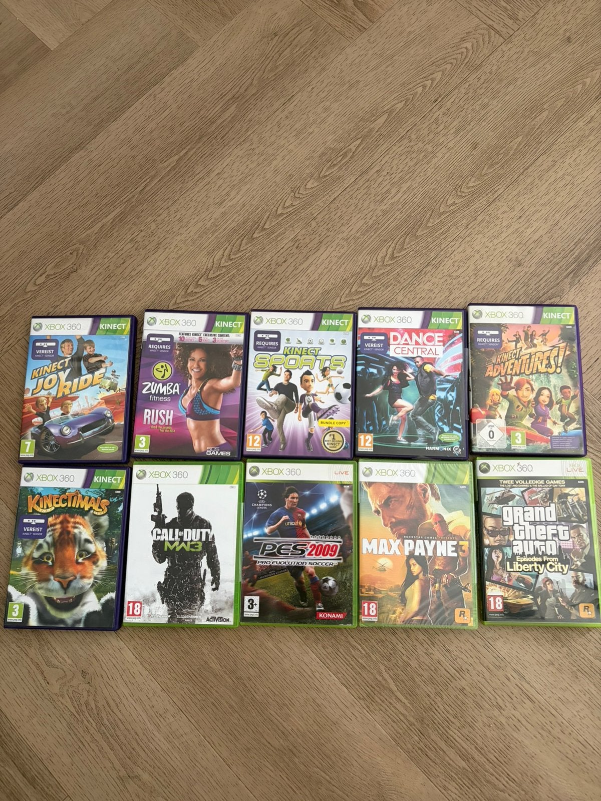 10 maal x box 360 games, 1 speler, Ophalen of Verzenden, Zo goed als nieuw, Vanaf 3 jaar