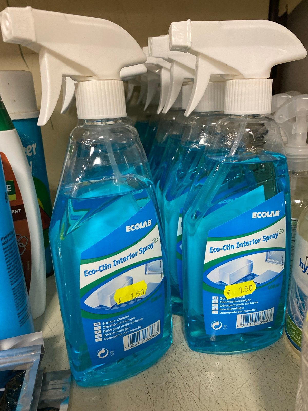 Ecolab Eco-Clin Interieur Spray - Oppervlaktereiniger, Ophalen, Schoonmaakmiddel