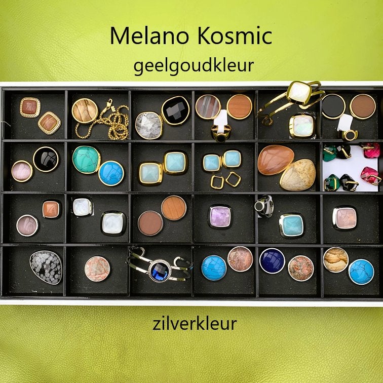 NIEUW:Melano KOSMIC Stenen,Ringen,Armband,KettingZilv/Geelgd, IJzer of Staal, Nieuw, Ophalen of Verzenden, 17 tot 18